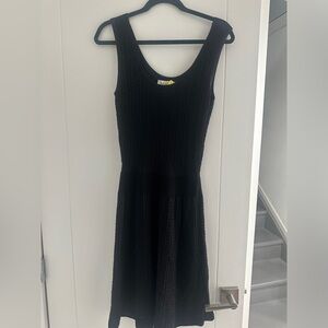 Sandro black ribbed knit dress size 3 (large)